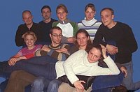 So hat alles angefangen. (Julia, Ramon, André, Nicole, Johannes, Carolin, Franziska, Marina, Mathias, Röbke und Katrin.)