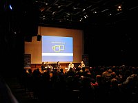 Die Expertenrunde des Hörspielfestivals während der Diskussion. (Foto: Holger Foth)