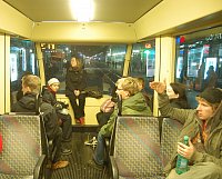 In Karlsruhe in der Straßenbahn. (Foto: Oliver Schein)