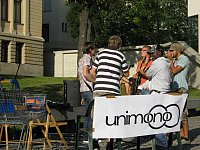 Beatboxxer & Freestyla live auf dem Uniplatz in Aktion. (Foto G. Wellbrock)